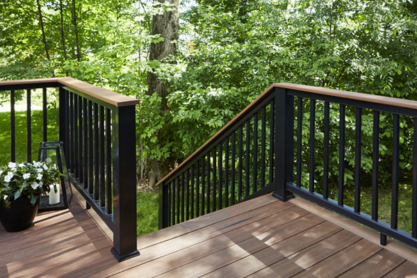 TimberTech Drink Rail Mahogany Black Classic Composite Series Railing Beauty gallery 4 1